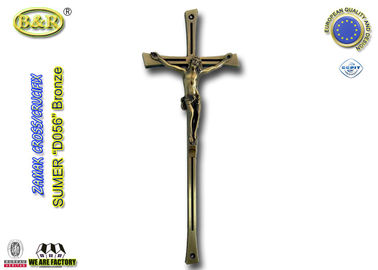 زخرفة التابوت zamak crucifix D056 حجم اللون البرونزي حجم 39 * 15cm