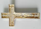 التابوت البلاستيك الصليب D049 الذهب العتيقة النحاس zamak crosscifix لنعش استخدام 10.8 * 6.6cm