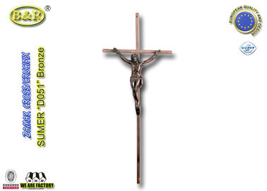 الزنك سبيكة الصليب zamak crucifix / التابوت الديكور D051 إيطاليا جودة اللون البرونزي